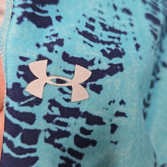 Under Armour Buckle Women's Blue Tie Dye Leggings Alpha Active Tights Cropped UA - Picture 8 of 14